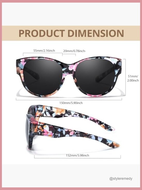 Polarized Fit Over Glasses Sunglasses, UV400 Protection, Plastic Frame main image 7